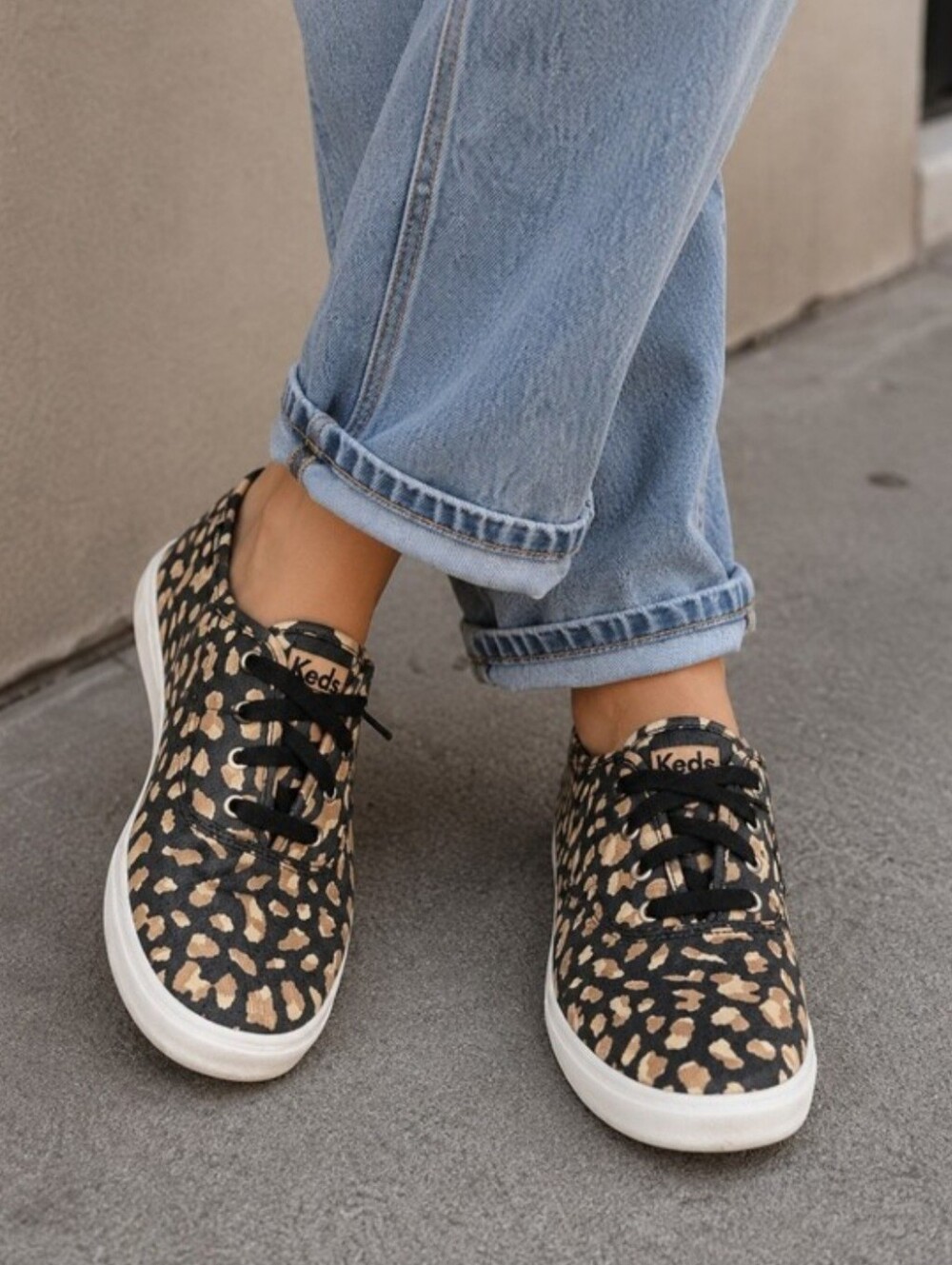 Keds Women's Champion Animal Black Leopard Sneakers Size 7